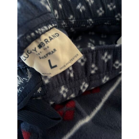 Lucky Brand Men's Fleece Pajama Pants Size Large Holiday Festive NEW k18 - Picture 10 of 11